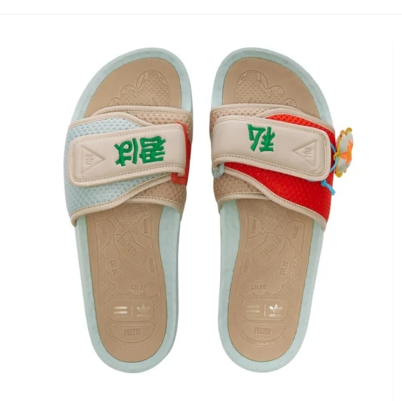 NWT Unisex Adidas x Pharrell Williams Chancletas HU Slides - Picture 4 of 12